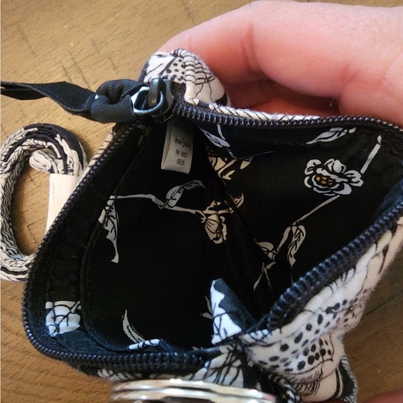 Vera Bradley Top Zip ID Key FOB Quilted Case Coin Change Purse New - Picture 3 of 3